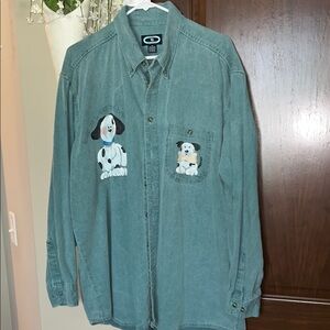 Green and Blue Dog Clothing with Embroidered Designs